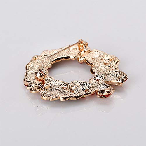 Merdia Created Crystal Brooches For Women Wreath Flower Brooch Pins Christams Gift #TOP3
