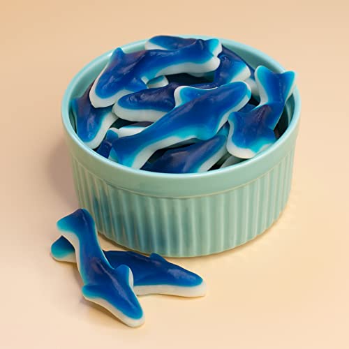 Blue Sharks Gummy Candy, Classic - Made With Real Fruit Juice, 2 Pound Bag #TOP3