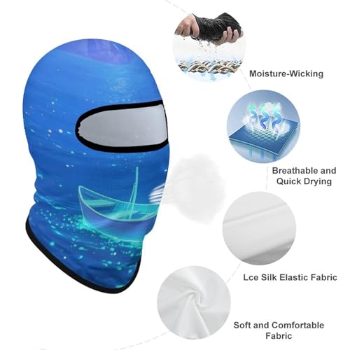 Balaclava para Hombre Mujer - Cubrebocas Fluorescente con Protección UV para Ciclismo, Esquí, Correr | Antiviento y Protector Solar miniatura 7