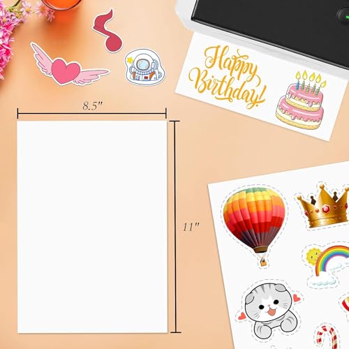 Image of 30 Full Sheets Sticker Paper for Laser & Ink Jet Printers, 8.5 inch x 11 inch Full Sheet Address Shipping Labels