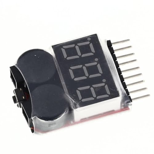 Image of 2Pcs Low Voltage Buzzer Lipo Alarm Piezo Tester Checker Warner Saver Voltage 1-8S Lipo Li-ion LiMn Li-Fe Battery Monitor Checker