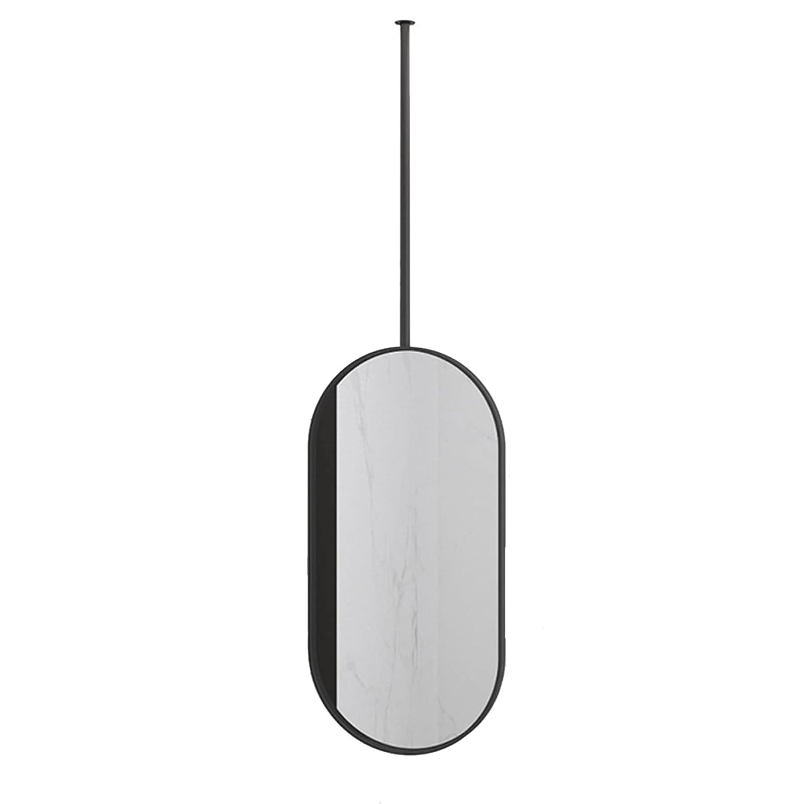 Miroir suspendu plafond en métal : élégance et design pour salle de bain
