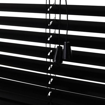 GoodHome Store vénitien Aluminium Studio Noir 160 x 180 cm