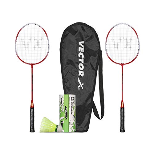 Vector X VXB-70 Set of 2 Badminton Racquets and 3pcs Shuttlecocks for Seniors (B08FH3LXKP) Amazon Price History, Amazon Price Tracker