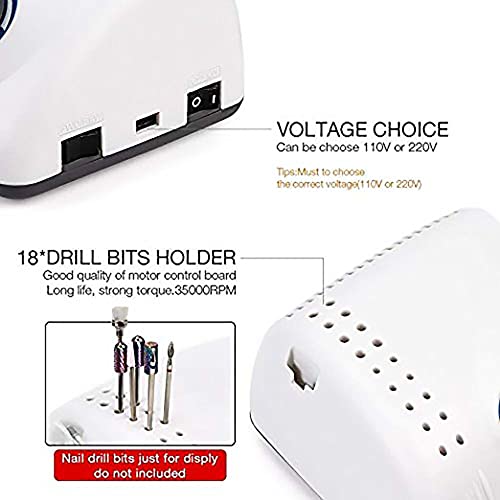Máquina eléctrica para manicura 210 Nail Drill 105L miniatura 4