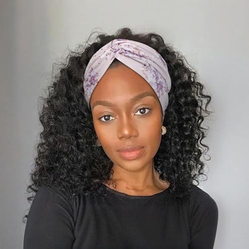 Image of DRESHOW 4 Pack Turban Headbands for Women Wide Vintage Head Wraps Knotted Cute Hair Band Accessories