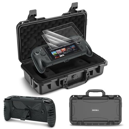 Diocall Carrying Case for Rog Xbox Ally X/Rog Xbox Ally 2025 3 IN 1 Accessories Bundle Include Waterproof Hard Case Protective Cover Case with Stand and Screen Protectors