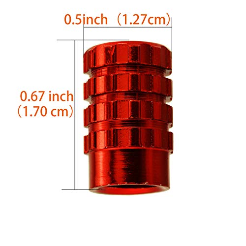 image for Arenbel Tire Valve Caps 4 Pack Universal Metal Heavy-Duty Stem Covers 