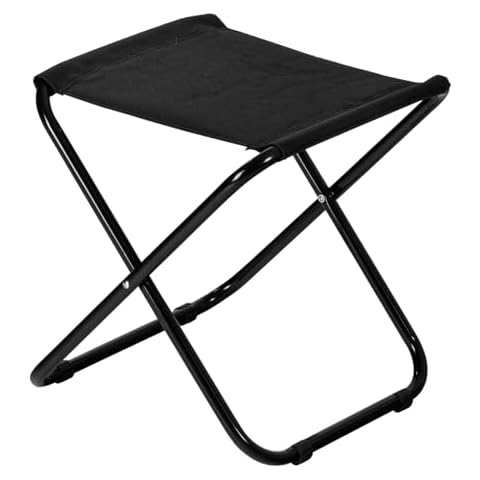 Harbour Housewares Portable Folding Stool - Black Cover