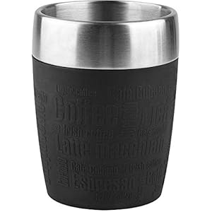 Emsa 514514 Geïsoleerde Drinkbeker, Draai- Drinksluiting, 200 ml, Zwart