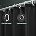 UFRIDAY Fabric Shower Curtain Liner 72 x 72 inches,Washable Fabric Shower Curtain for Bathroom Water Resistant Shower Liner Hotel Quality Bathroom Curtains,Black