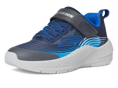 Baskets Skechers Microspec Advance garçon bleu marine running légères 28.5