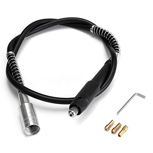 Image of DIY Crafts Pattern No # 12, Black Silver E, 108cm * 2cm for Dremel 3000 4000 Electric Drill Rotary Grinder Tool Attachments Flexible Shaft Fits (Pattern No # 12, Black Silver E)