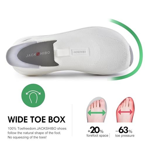 Image of Men Slip in Free up Hands Shoe Wide Toe Box Arch Support Orthopedic Walking