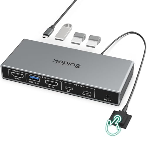 Risoluzione fino a 4K@60Hz: Questo switch KVM per 1 monitor e 2 computer supporta un'uscita fino a 4K@60Hz, permettendoti di godere di effetti visivi realistici e colorati. Inoltre, lo switch USB supporta più sistemi operativi, inclusi Windows, Mac OS e Linux. Nota: Per ottenere l'uscita 4K, è necessario utilizzare un cavo che supporti anch'esso la risoluzione fino a 4K. Assicurati inoltre che la risoluzione di ingresso e di uscita siano le stesse.