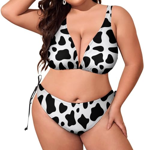 Plus Size Bikini for Women - Adjustable Swimwear, High Hip Bottoms, Soft Stretch Polyester, Beach & Pool Swim Suit