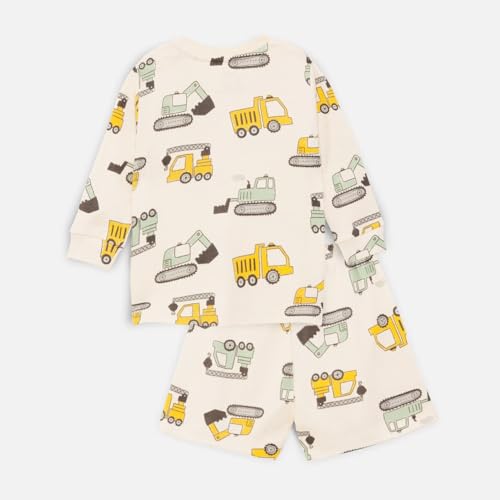 Image of Nap Chief Unisex Kid Cotton Trucks AOP Clothing Set - (NC1029Y Beige 5-6 Years)