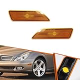 ADIIL For 2006-2011 Mercedes Benz W219 CLS-Class Amber Lens Front Bumper Side Marker Light Kit no Bulbs OEM Side Marker Replacement