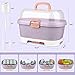 Portable Baby Bottle Drying Rack Storage Box Organizer with Anti-Dust Cover - Purple