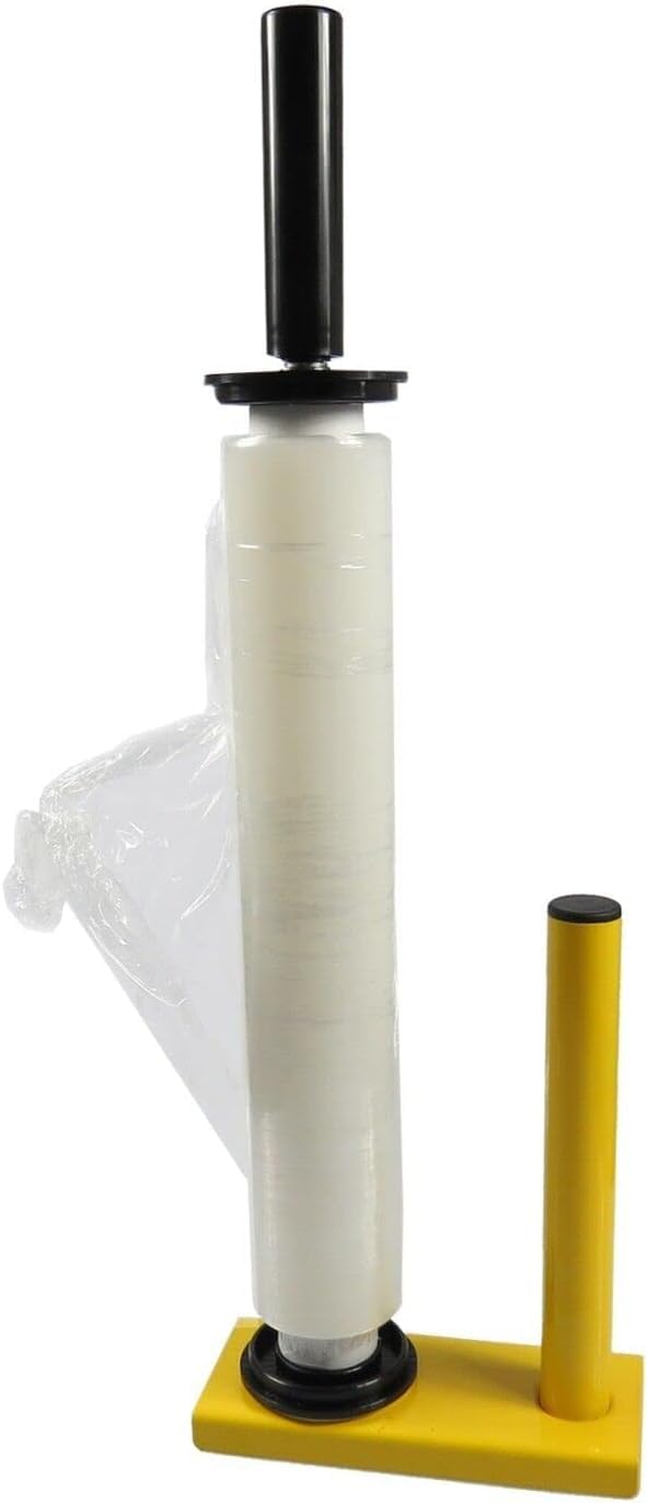 Htuk Metal Stretch Wrap Dispenser For 400Mm & 500Mm Stretch Film Rolls – Handheld Pallet Wrapping Tool For Packaging, Storage, Transport And Moving Applications