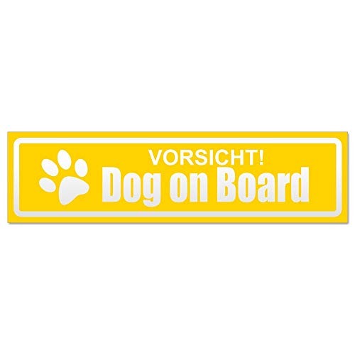 Precaución: Pegatinas Dog on Board invertidas para notas, laminadas, resistentes a la intemperie