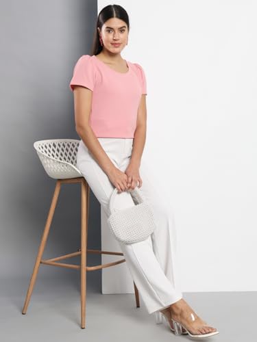Image of Q - RIOUS Casual Solid Womens Regular Top