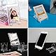 YFPOPONE Acryl Ständer 20 Stück Kunststoff Tellerständer Ständer 6.5*5*5.5 cm Kunststoff Deko Aufsteller Transparent Verstellbarer Dekorativer Tellerhalter für Elektronisches Produktfoto Display