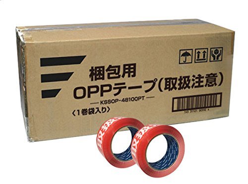Amazon.co.jp: SEIWA OPP荷札テープ 48mm×100m巻 「取扱注意」50巻入