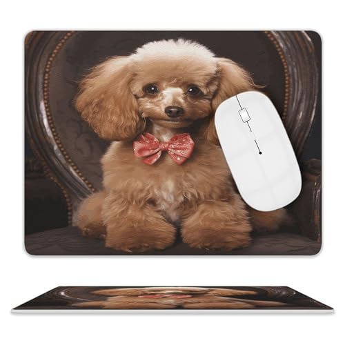 Tapis De Souris Caniche Tapis De Souris De Jeu Portable Antidérapante Maison Mouse Pad pour Études