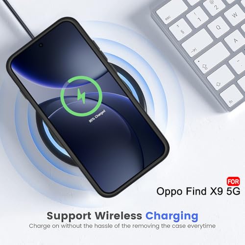Image of TheGiftKart Hybrid Shockproof Back Cover Case for Oppo Find X9 5G Compatible with MagSafe | Hard Back Cover Case for Oppo Find X9 5G (PC & TPU, Translucent Smoke Matte Back, Black Sides)