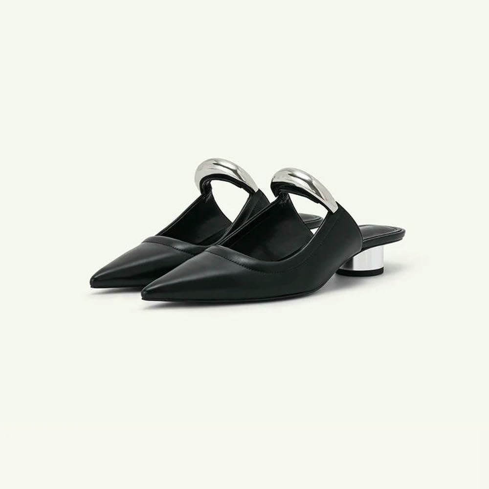 Zapatillas de Mujer con Punta Puntiaguda de 3,5 cm, Moda de Verano, Boca Baja, cómodas para Usar al Aire Libre, para Mujer, de una Palabra