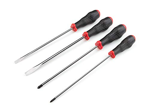 Image of TEKTON High-Torque Chrome Blade Screwdriver Set, 4-Piece (#1-#2, 1 /4-5 /16 in.) | DRV43011 | Made in USA