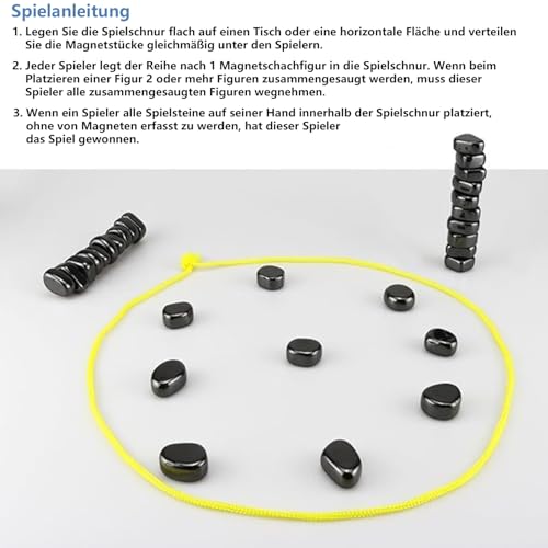 FLYGRRIV Magnetspiel,Tragbares Puzzle Checkers Spiel-Reisen Schach Magnetisch,Magnetisches Schachspiel, Geeignet für Familienfeiern, Geburtstagsparty-Spiele,Magnet Schach Tischspiele