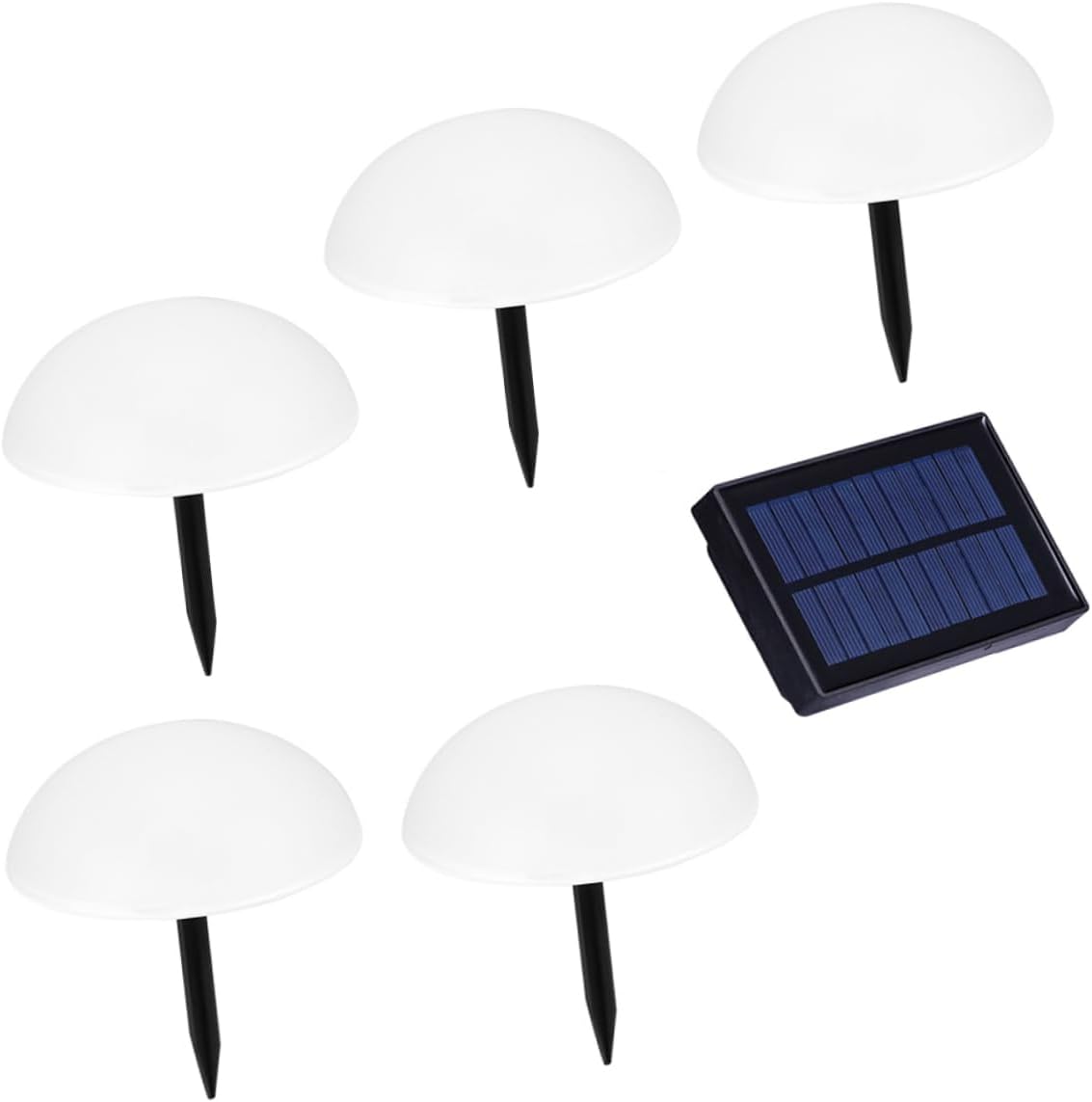 Mikikit Solar Powered Hemisphere Light Garden Landscape Lamp Easy Install Outdoor Solar Ground Light for Patio Park Villa Warm Glow Energy Saving Decor