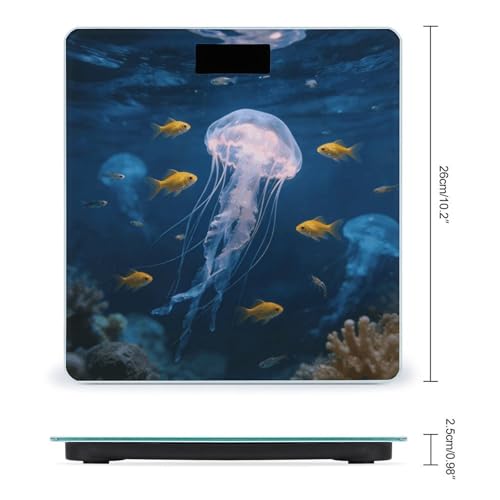 Báscula digital de baño de alta precisión Deep-sea Fireflies miniatura 2