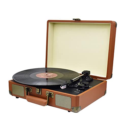Porte-documents rétro tourne-disque Bluetooth avec haut-parleurs pour vinyle, prise en charge de l’enregistrement 3… - Les Beatles, Paul McCartney, John Lennon, RIngo Starr, George Harrison Porte-documents rétro tourne-disque Bluetooth avec haut-parleurs pour vinyle, prise en charge de l'enregistrement 3…