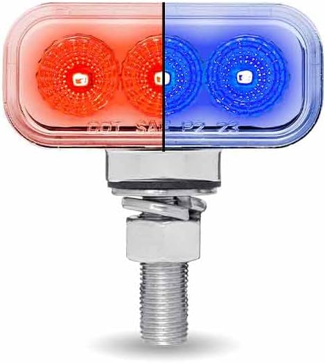 Dual Revolution Amber/Red/Blue 1.8" MINI rectangular pedestal LED marker/turn signal/auxiliary light