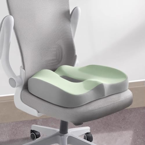 Cojín de asiento de espuma viscoelástica para aliviar el dolor, almohada de apoyo antideslizante para silla de oficina, coche, silla de ruedas y uso doméstico