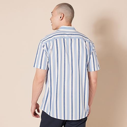 Image of Amazon Essentials Men's Regular-Fit Short-Sleeve Poplin Shirt, Collared, Washed