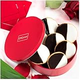 Gift Basket Black and White Cookies Gourmet 1 Lb. Holiday Gift For Men Women Tin Individually Wrapped | New York Style | Large Fresh Soft Bakery Chocolate | Birthday Sympathy Get Well Holiday