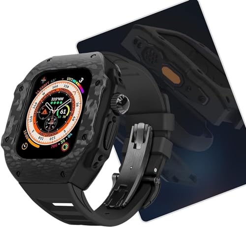 Funda de fibra de carbono Apple Watch Ultra 49mm 45mm 44mm correa