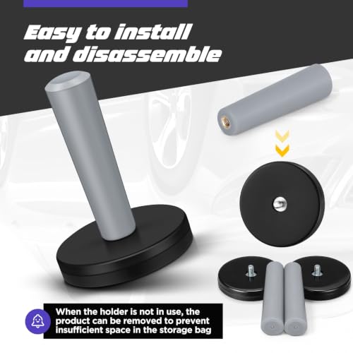 Image of 16 Pcs Grey Car Vinyl Wrap Magnets Holder Tool Kits for Car Wrapping and Crafts Sign Making Window Tint Tools Magnets
