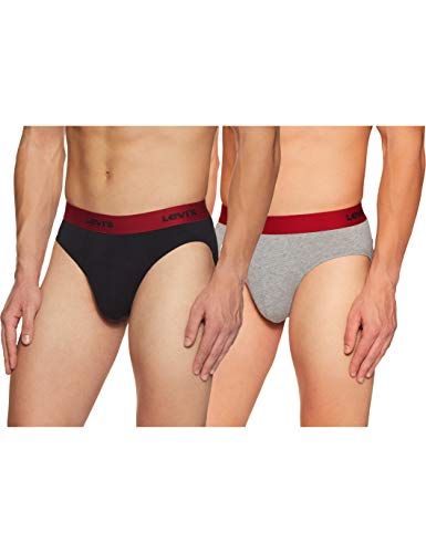 Image of Levi's Men Cotton 019 Classic Brief with Contoured Double Pouch, Tag Free Comfort & Smartskin Technology (Pack of 2)