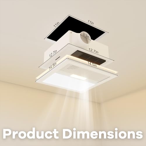Image of Bathroom Exhaust Fan with Bluetooth Speaker, Exhaust Fan with Light