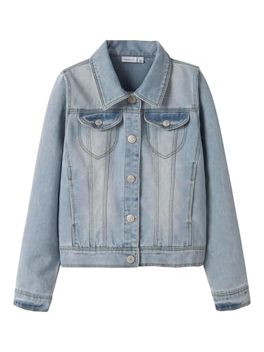 NAME IT Mädchen Nkfstar Dnm Jacket 2210-sr Noos Jacke, Light Blue Denim,...