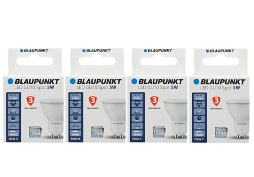 BLAUPUNKT LED GU10 Light Bulb, Spot, Daylight Lighting, 5W, Replacement of 50W, Natural White 4000K, 475 Lumens - Image 2