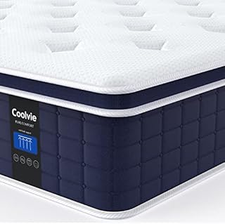 Coolvie 12 Inch Twin XL Mattress, Hybrid XL Twin Mattress in a Box, Medium Firm Feel, 3 Layer Premium Foam with Pocket Springs for Motion Isolation and Pressure Relieving, 100-Night Trial