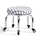 Rolling Stool Obrotowy stołek na kółkach 360 stopni, wodoodporny niski stołek do siedzenia PU, może być używany w salonie kosmetycznym pedicure, 31x32,5 cm