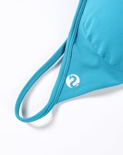 Image of AUROLA Influence Strappy Bra Sports Bras for Women, Backless Padded Impact Strappy Bra Workout Gym Yoga with Removable Cups