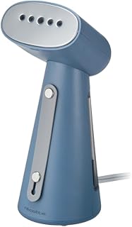 recolte レコルト スチームアイロン 衣類スチーマー ハンディ ハンガーにかけたまま 約25秒立ち上がり コンパクト 自立タイプ 800W 軽量 パワフル ハイパワー 除菌 脱臭 シワ伸ばし ブルー RSI-1(BL)